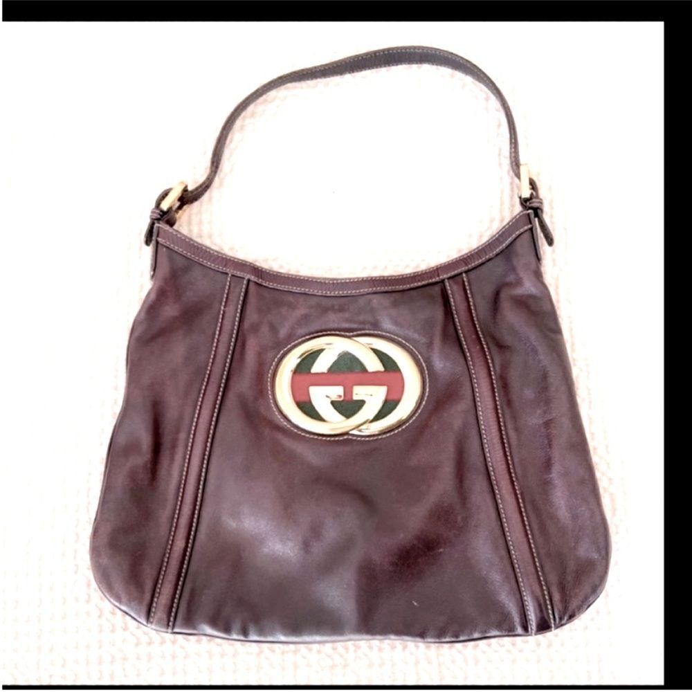 Gucci Britt Hobo Bag dark brown|